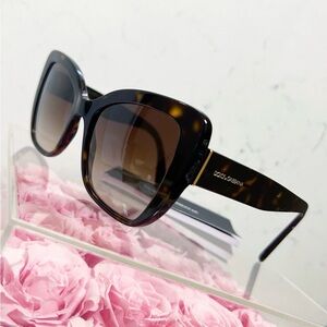 Authentic Dolce & Gabbana Havana DG4348AB Butterfly Gradient Sunglasses